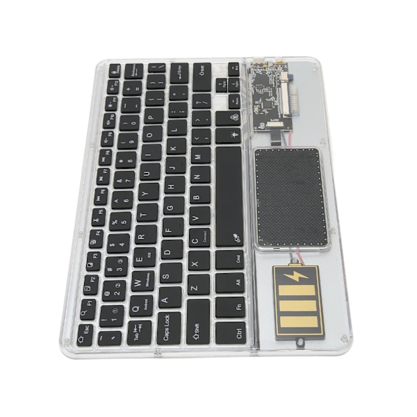 Trådløst Bluetooth-tastatur Multifunktionelt akryltastatur til Windows til Android til IOS Sort 0.3
