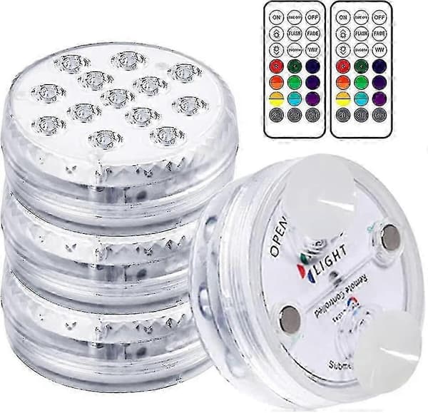 Underwater Lamp, LED Underwater Lights Pool Lighting Waterproof With Remote Control, Ip68, 13 LEDs Change LED Underwater Festi [DB]