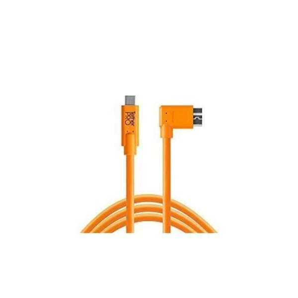 Tether Tools USB-C til 3.0 Micro-B rett vinkel 4,60 m oransje - CUC33R15-ORG Orange