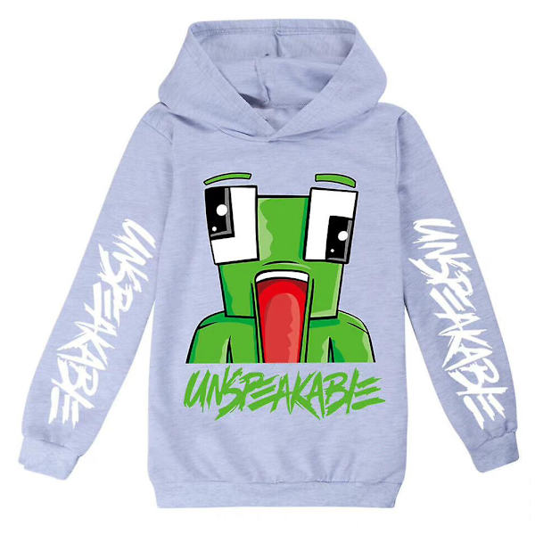 Hoodies med otryckta tryck för barn 7-14 år Grey 7-8 Years