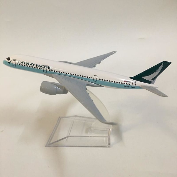 16 cm lentokonemalli lentokonemalli Cathay Pacific A350 lentokoneet lentokonemallilelu 1:400 painevalettu metalli Airbus A350 lentokonelelut