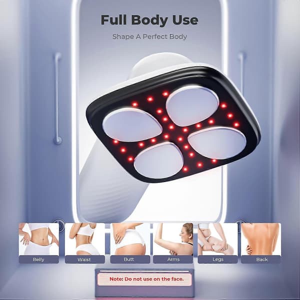 Cellulite Massager, Opgraderet Kropsformningsmaskine Trådløs Elektrisk Cellulitefjerner med 3 Tilstande Gave