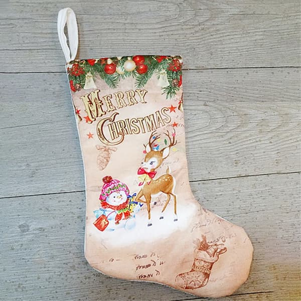 Julstrumpa Julklappsstrumpa - Snögubbe och Ren