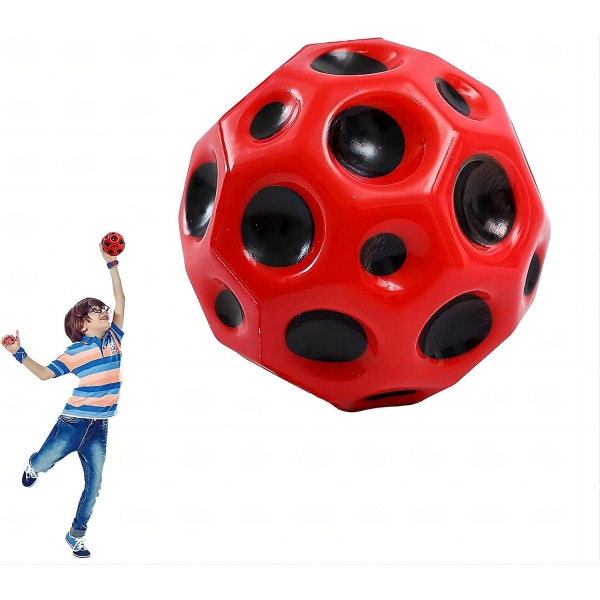 Space Balls Extreme - Huippukorkealle pomppaava pallo & meteori-äänet, Cool Tiktok Pop -pomppaava avaruuspallo, urheilukoulutuspallo Red 1pcs