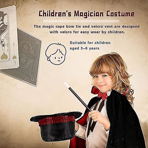 Trollkarl set, Trollkarl-dräkt med magic , trollstav och andra tillbehör, födelsedagsdräkt för trollkarl