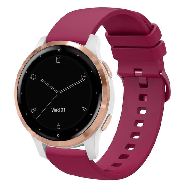 Silikone Urrem Til Garmin Vivoactive 4S Burgundy