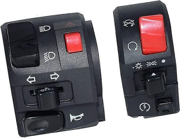 1 par motorcykelstyrkontakt controller blinklys horn startknap
