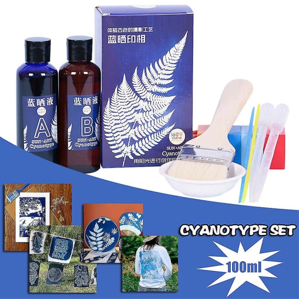 Cyanotyp Set ger en ritning eller bilder med Cyanotype Kit 200ml