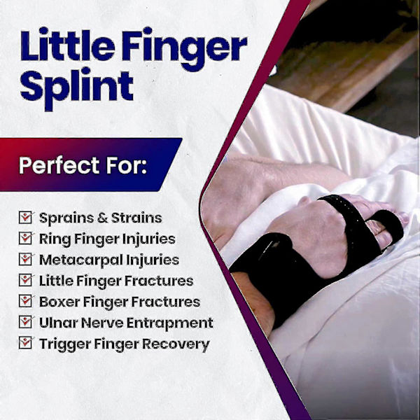 Metakarpal Fingerskena Handledsstöd, Ulnar Gutter Skena Stöd Left hand