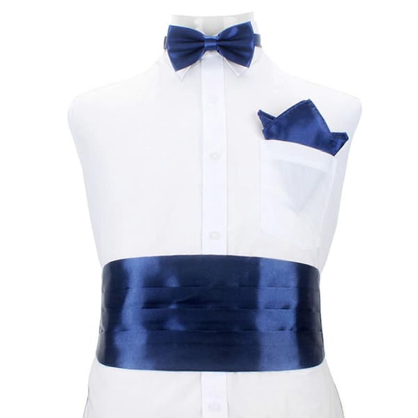 Uppnå Mångsidig Elegans Formell Midjeband för Män Perfekt för Bröllop Välgörenhetsfest och Sammankomster Säkerställer E light navy blue