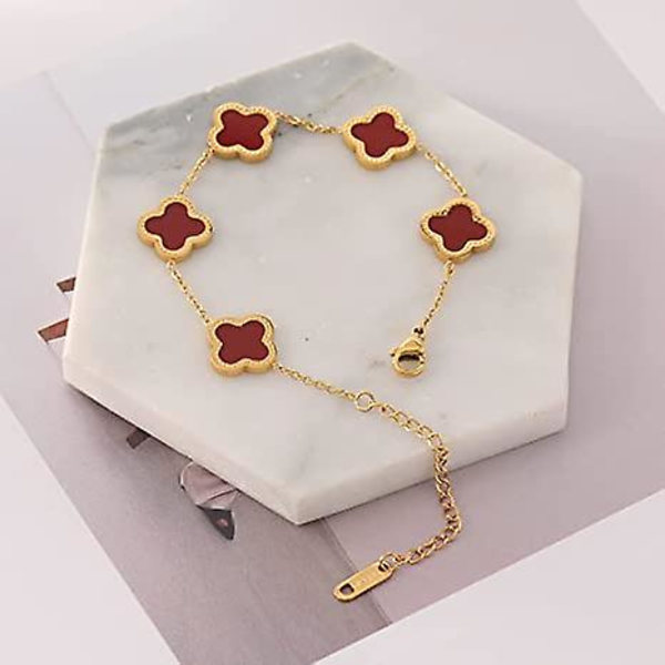 Rød Mode Link Armbånd Til Kvinder, Sød Simpel Armbånd Smykker Mors Dag Valentinsdag Julegave