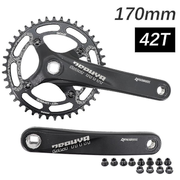 Prowheel Vevarm Square Hole MTB-cykel 104bcd 170mm 175mm Deckas Kedjekrans Mountain Bike 30t 32 34 36 38 40t 1x 2x 1 2 Växlar 170mm and 42T