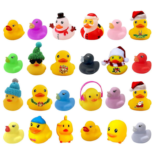 Adventskalender med 24 Gummiankor för Pojkar och Flickor style 3