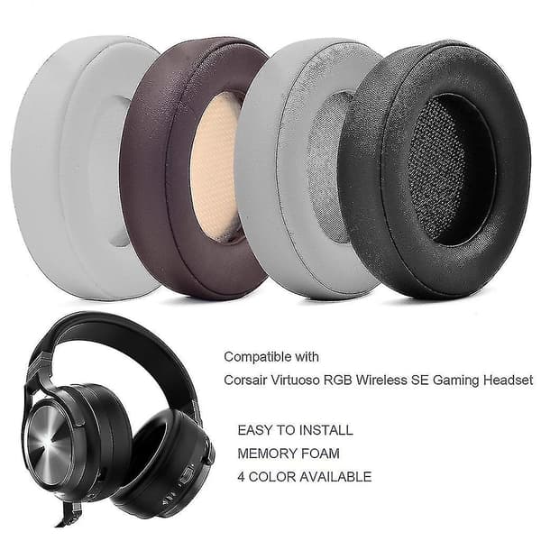 Erstatningsøreputer for Corsair Virtuoso Grey