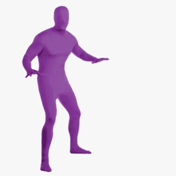 Naisten ja miesten kokopuku Halloween-asu aikuisille ja lapsille - Täydellinen Halloween-lavaesityksiin Purple M
