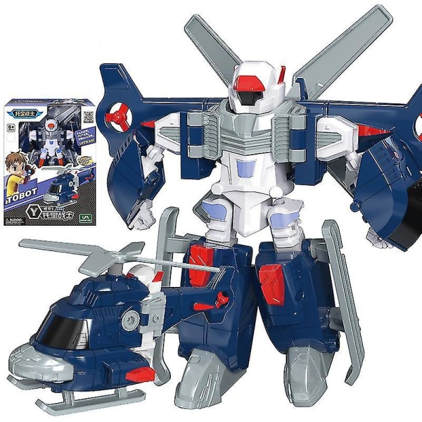 Mini Tobot Transformationsrobotleksaker Korea Cartoon Brothers Anime Tobot Deformationsbil Flygplanleksaker för barn Present Z With Color Box AY