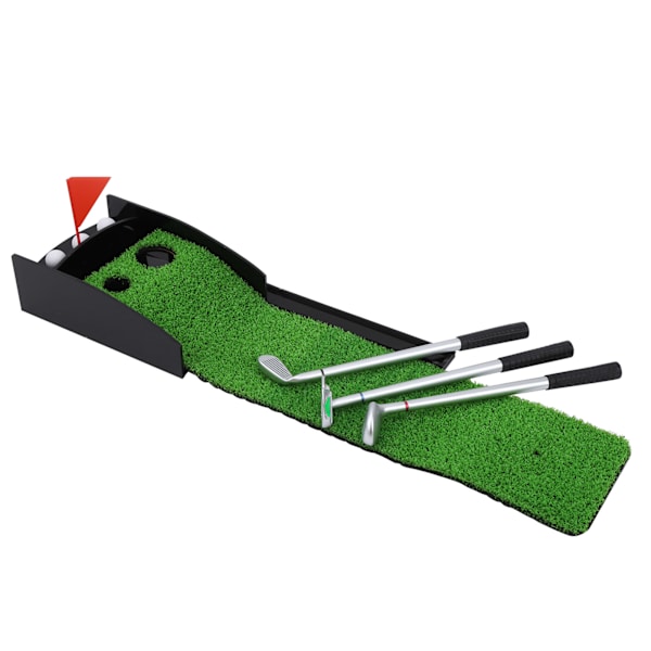 Desktop Minigolf Game Training Set 3 Ballpoint Pen Putters with Golf Putting Mat