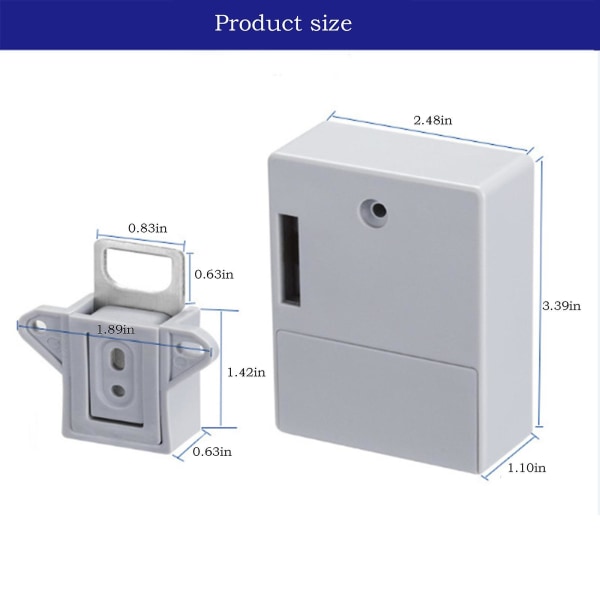Usynlig Elektronisk Skapslås, Skjult Lås, DIY RFID Lås LAT-CH for Tre Skap Skuffe Locker Skap C