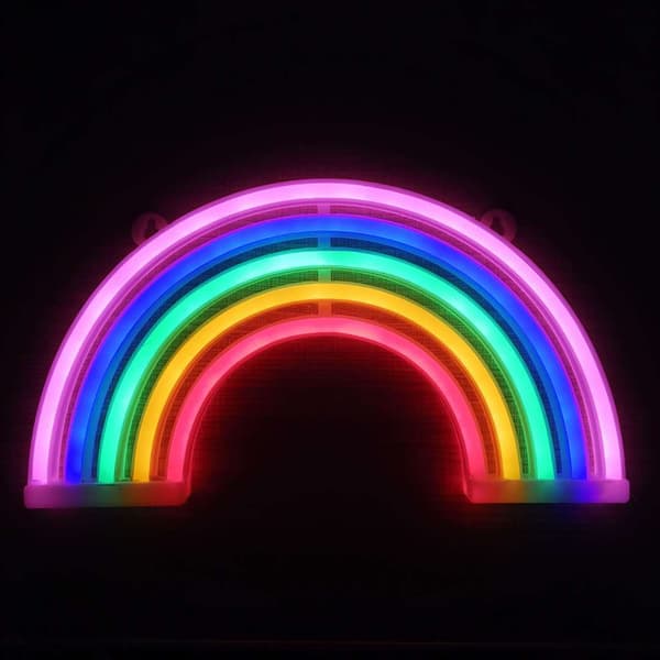 Boarding Lights/Natlampe Neon Lys - Regnbue Multi-farvet