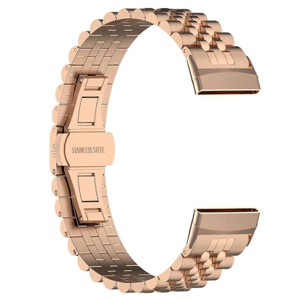Til Fitbit Versa 3/Versa 4 Urremme i rustfrit stål, 5 perler, udskiftningsurrem med værktøj Multicolor Style E