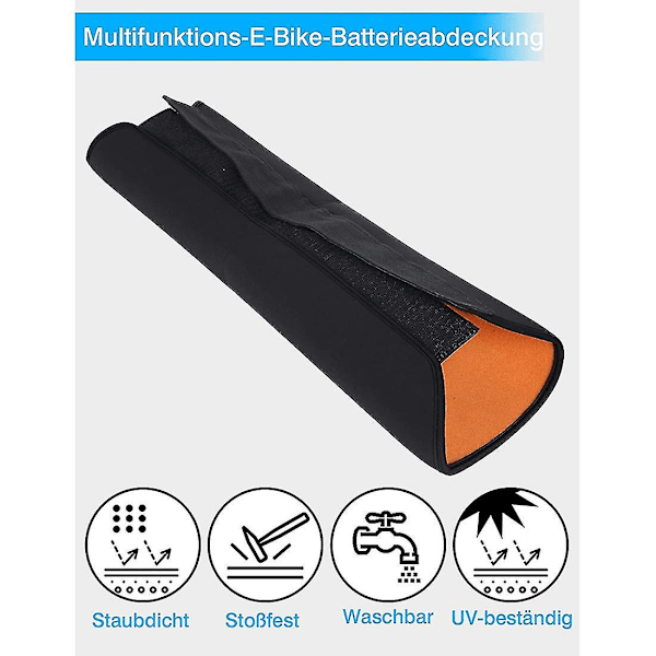 E-sykkelbatteri Beskyttelsesdeksel, E-sykkelbatteri Beskyttelse For Integrert Batteri 30-36cm