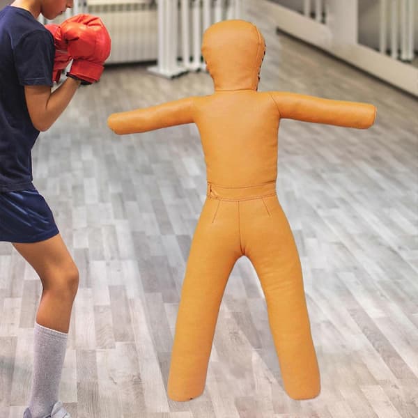 Grapplingdocka för barn PU Ofylld Mångsidig Robust Taekwondo Träningsanordning yellow