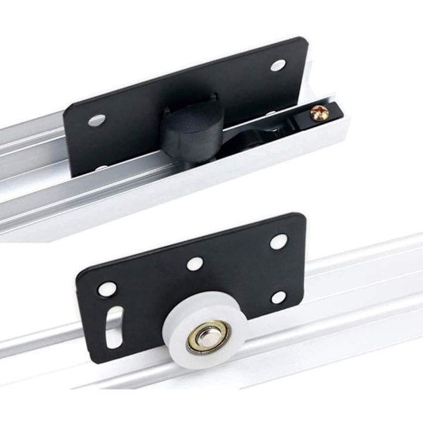 30 mm nylon skydedør hjulsæt møbler (2 sæt, sort)
