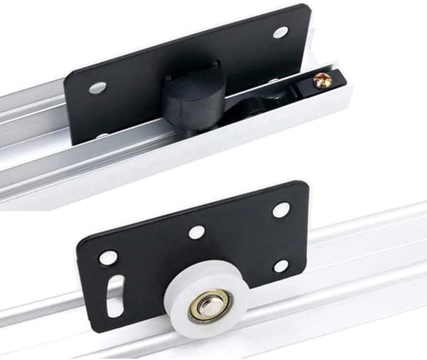 30mm Nylon Skyvedør Hjulsett Møbler (2 sett, svart)