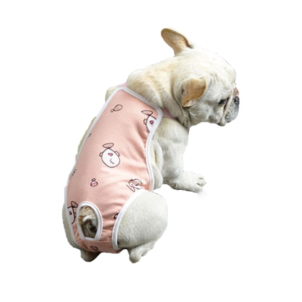 Pet Sanitary Bukser Justerbar Band Menstruationsshorts Vaskbar Hundeble Pet Fysiologiske Bukser Til indendørs Pink XL
