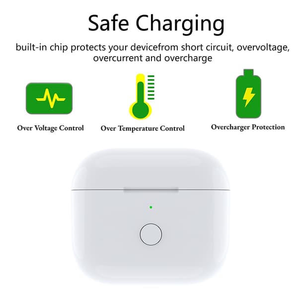 Wireless Charging Case Box Charger for 3 Bluetooth-compatible Headphones with LED Indicator