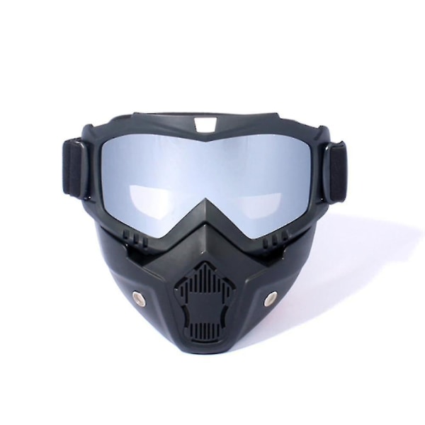 Ski Snowboard Mask Moottorikelkka Hiihtolasit Suojalasit Silver lenses