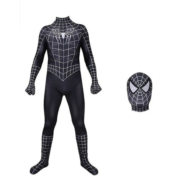 Black Spiderman kostyme for barn 11-12 years