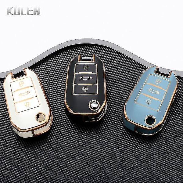 Tpu Car Remote Key Case Cover Shell Til Peugeot 208 107 206 306 307 308 2008 3008 4008 5008 Rcz Citroen C1 C2 C3 C4 C5 Cactus C8 Gray