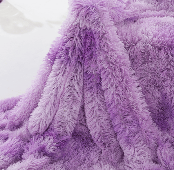 Dubbellagers Långhårig Ryamatta Lila purple S