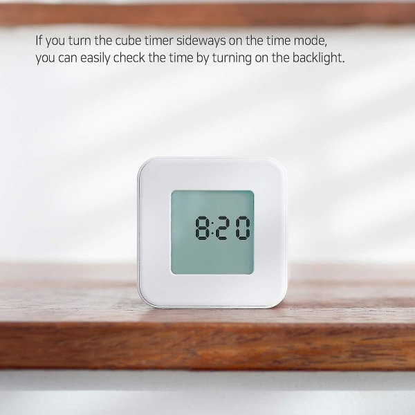 Mooas Multi Cube Timer/roterende Timer, Enkel Betjening, Ur & Timer (hvid) Mint Green