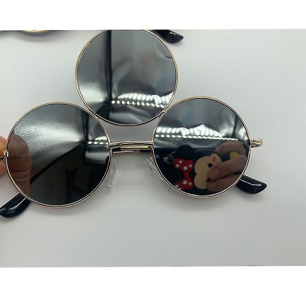 2023 Nye Third Eye Runde Solbriller Kvinder/Mænd Reflekterende Spejle Sorte Holiday Solbriller Tre linser Eyewear Shades Uv400 gray