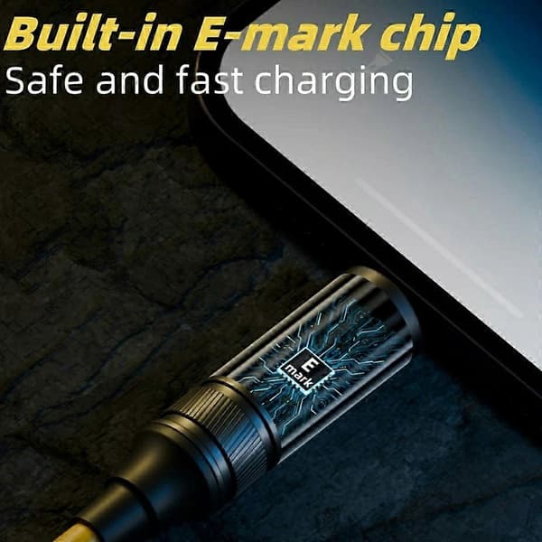1,5 m 20 Gbps USB 3.2 Type-C datakabel 8K 60Hz PD 100W hurtiglading fullfunksjonskabel
