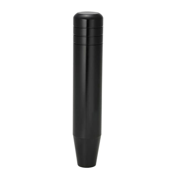 Sort 18 cm lang universal gearknop i aluminium til bil og lastbil med 3 adaptere