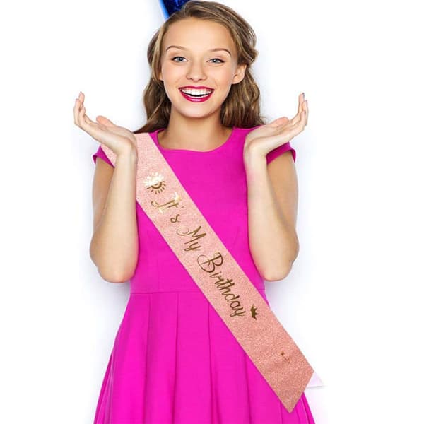 16/18/40 års fødselsdagskrone og bånd 8 8