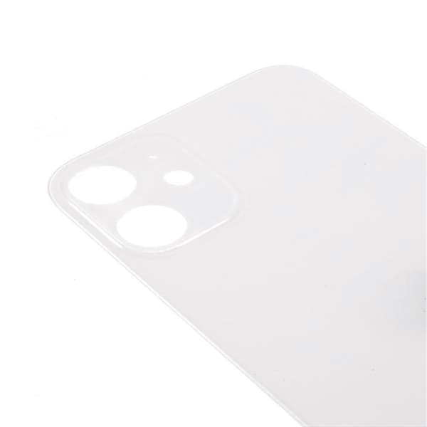 Batterihus dæksel reparationsdel til iPhone 12 (Stort hul) - Sort White