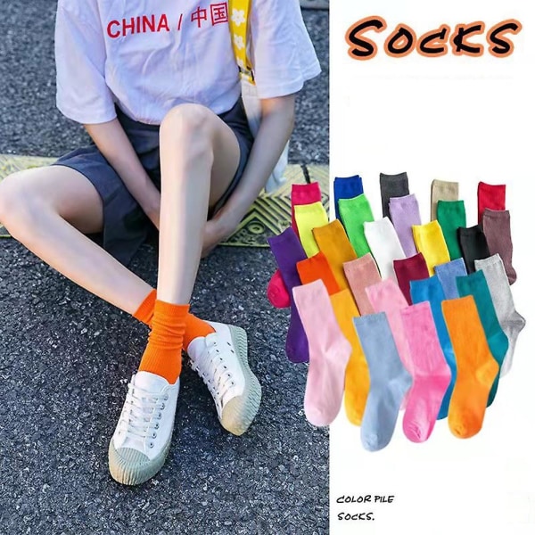 Fargerike sokker tynne bomullssokker Myk pustende høyelastisk sokk for voksent barn Green Adult