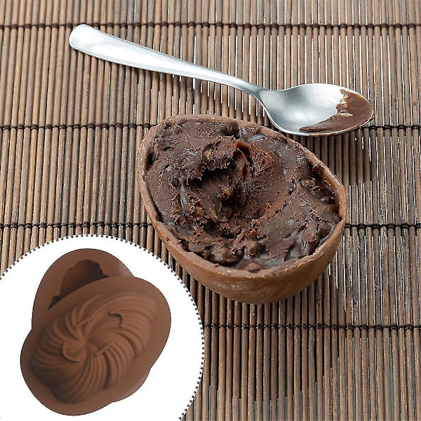 Påskägg Silikonform Stor 3D Brytbar Påskägg Chokladformar För Påskdekorationer Moussekaka Dessert D