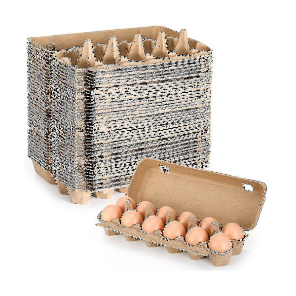 20 stk Pap Æggebakker Blanke Papmasse Æggebakker En Dusin Æggebakker Beholder Tomme Æg