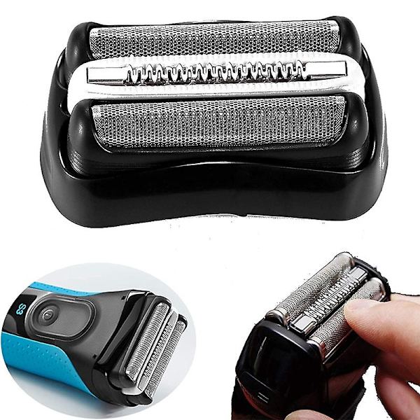 2 stk 32b Barberblad Deler Kompatibel med Braun Serie 3, Utbyttbar Folie & Kutter
