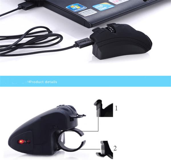Creative mouse, lazy finger mouse, wireless mouse, black