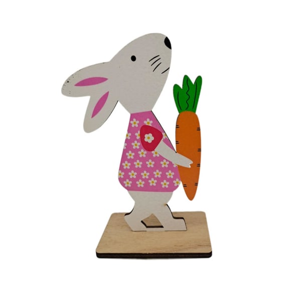 Natural Rabbit Figurine Cartoon Density Board Creative Easter Bunny Centerpiece -juhlatarvikkeet 4