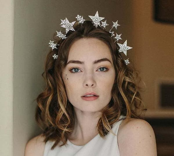 Rhinestone Stjerne Hodebånd, Glitter Hårbånd, brude Hodebånd Glitrende Stjerne Hodeplagg, brude Krystall Tiara, Krone Prinsesse Hårtilbehør