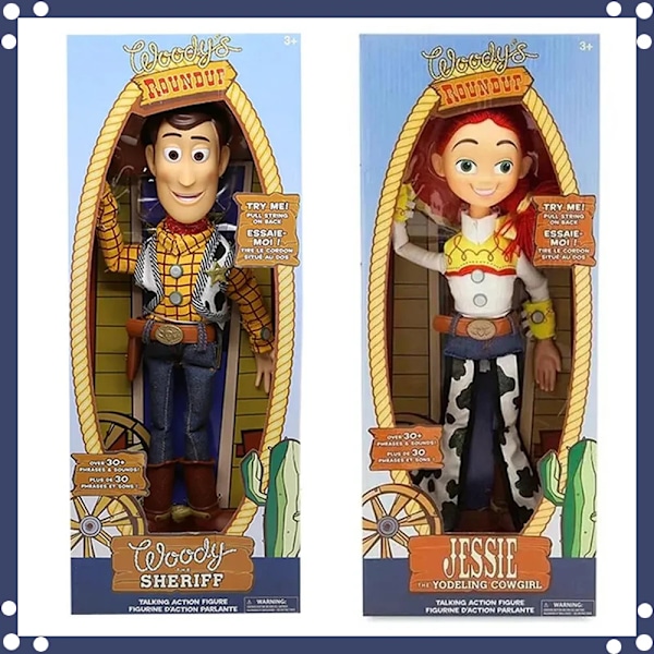 Disney Toy Story 4 Animefiguriner Pratande Woody Buzz Jessie Rex Actionfigurer Modell Dekoration Samling Jul Leksakspresenter Jessie