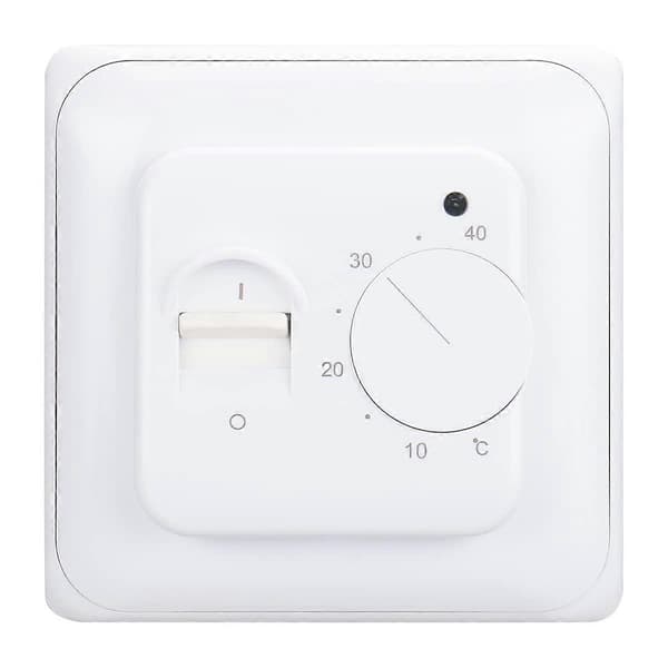 Elektrisk gulvvarmetermostat med sensor, manuel linjespænding 16A, energibesparende kontrol