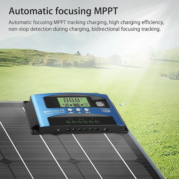 Solar Controllere Mppt 100a 80a 60a 50a 40a 30a Dobbelt Usb Lcd Display 12v 24v 60A